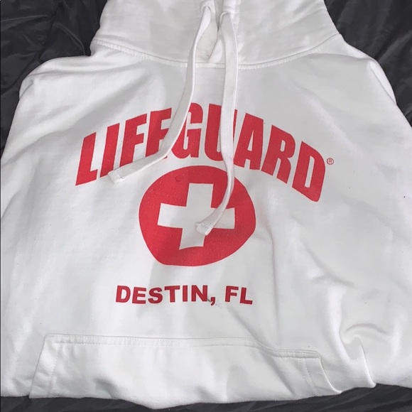 white lifeguard hoodie